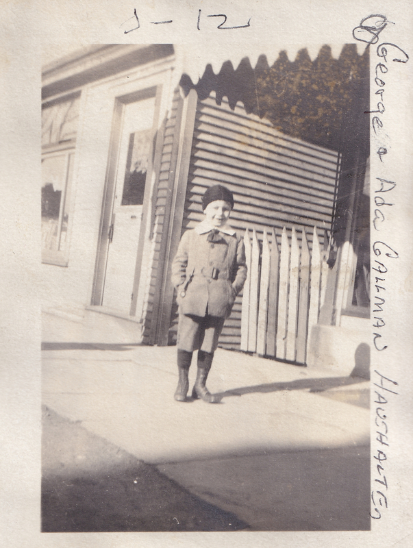 Unidentified Boy on Sidewalk c. 1924