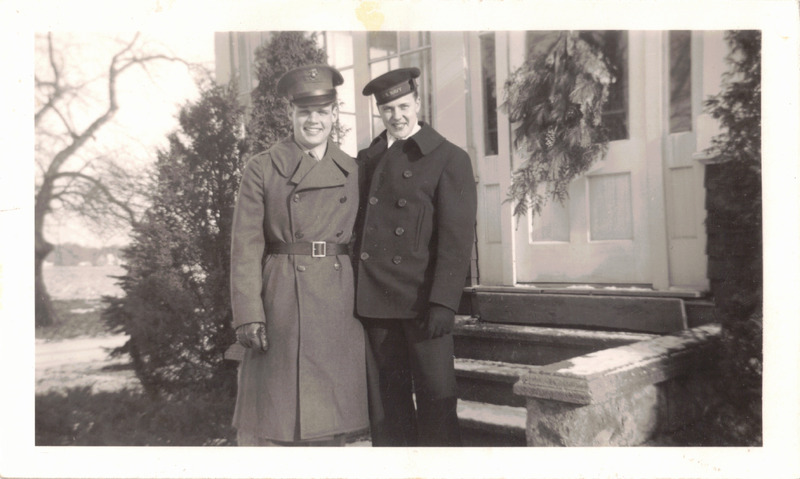 Mack Robinson and Carl Haushalter in Uniform 1943