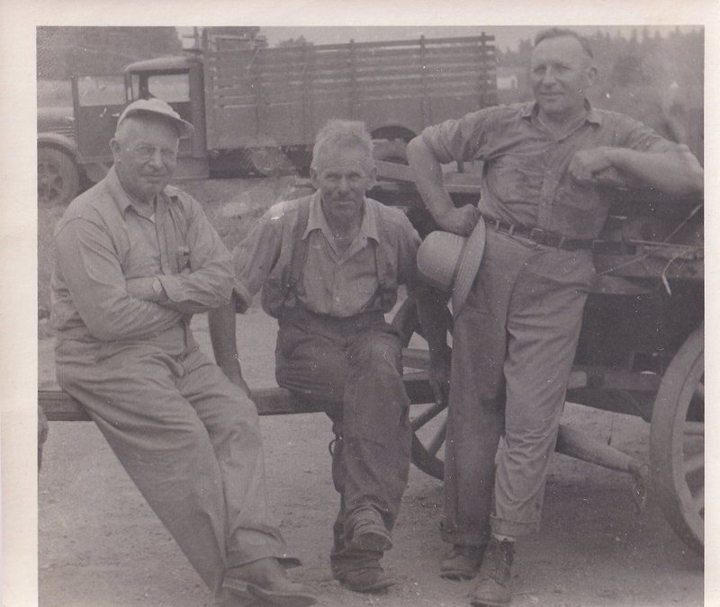 The Haushalter Brothers on Threshing Day c. 1940s or 1950s