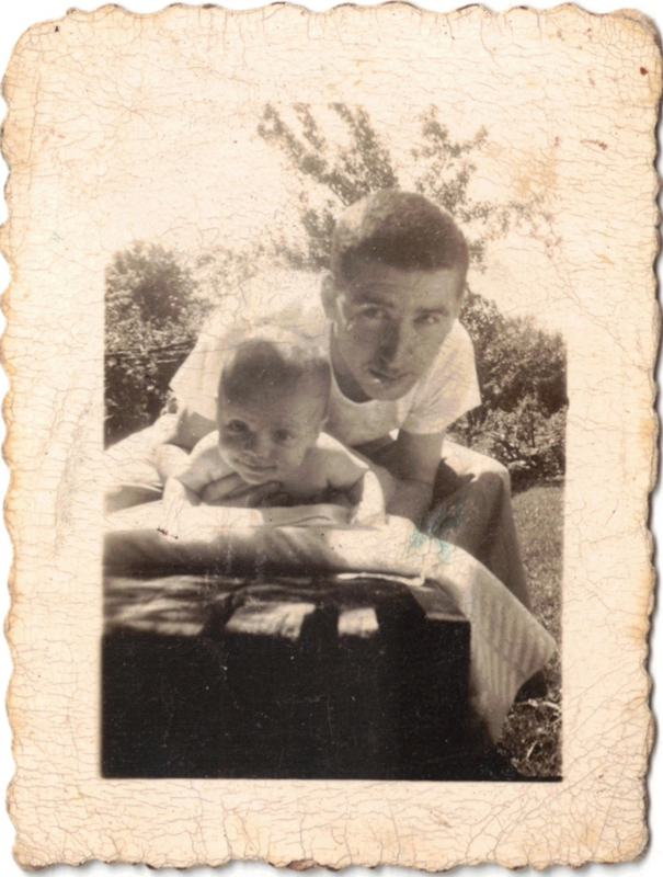 Edwin Casler with Son 1945