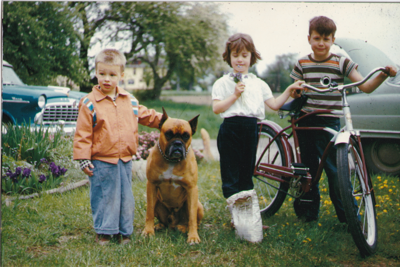 Haushalter Children with Snooper c. 1959