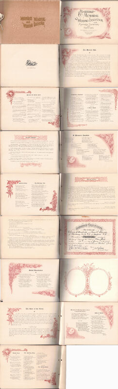 Anna Zdunek and Charles Haushalter's Souvenir Wedding Book 1912