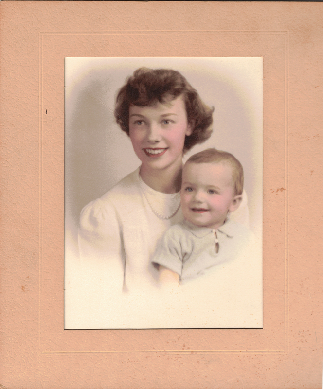 June Haushalter Casler with Baby Portrait #2 c. 1946